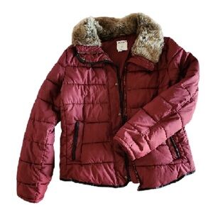 Puffy Coat w/ Faux Fur